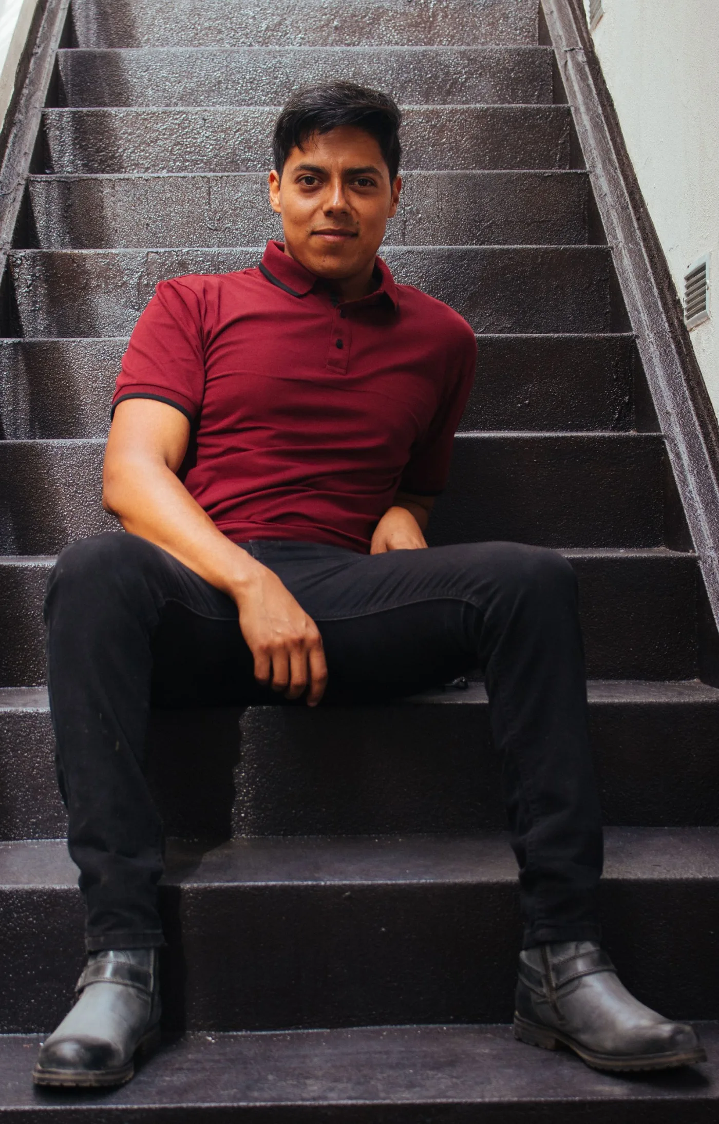 Maroon Piqué Polo — CROTON