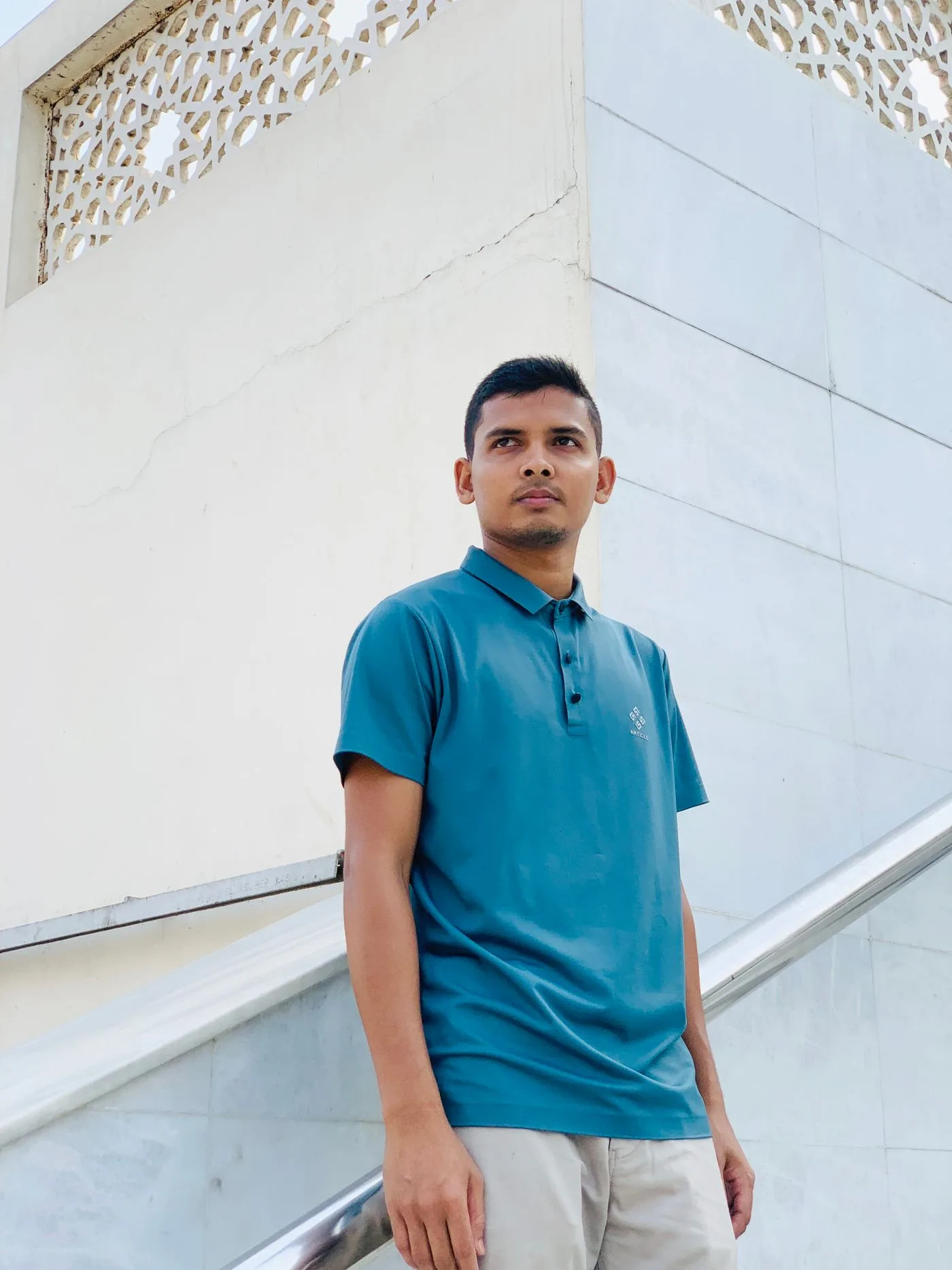 Teal Piqué Polo — CROTON